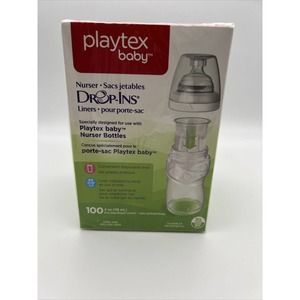Playtex Baby Nurser Drop-Ins 4 Oz Bottle Liners 100 Count NEW Sealed Packages